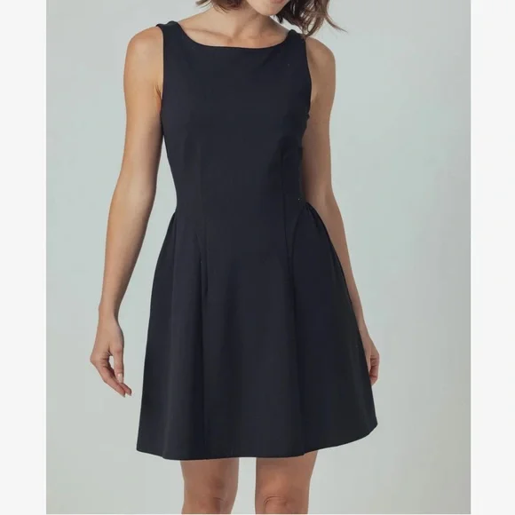 Sundays Diyana Dress - Classic Black Sleeveless Fit-and-Flare Dress - Picture 2 of 5